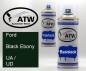 Preview: Ford, Black Ebony, UA / UD: 400ml Sprühdose + 400ml Klarlack - Set, von ATW Autoteile West.